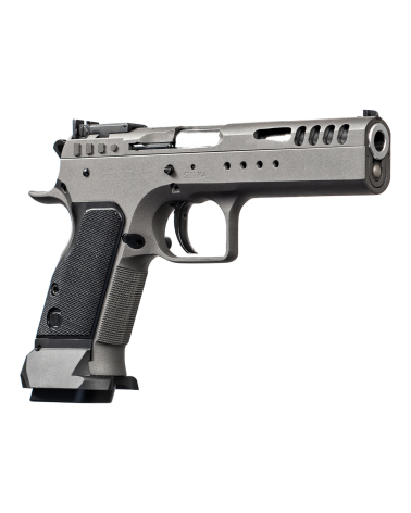Pistolet Tanfoglio Limited Custom Optic 9x19 Tungsten avec culasse Optic Ready, interface multidot, canon Match Bull Barrel