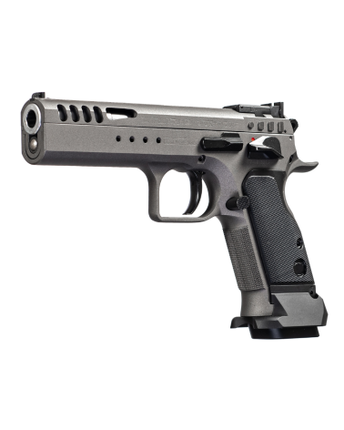 Pistolet Tanfoglio Limited Custom Optic 9x19 Tungsten avec culasse Optic Ready, interface multidot, canon Match Bull Barrel