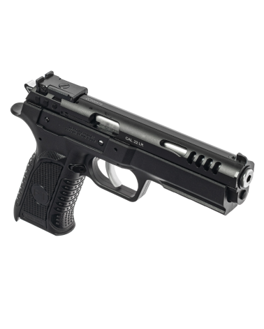 Pistolet Tanfoglio Force 22L 22LR Black avec canon Match de 132 mm, carcasse polymère, culasse aluminium
