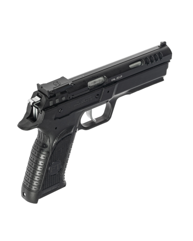 Pistolet Tanfoglio Force 22L 22LR Black avec canon Match de 132 mm, carcasse polymère, culasse aluminium