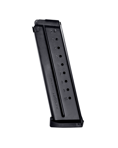 Chargeur Tanfoglio 1911 10 coups 9x19 avec revêtement AFC anti friction, corps en acier carbone