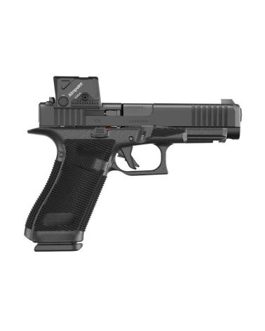 Pistolet Glock 17 Gen 6 A Cut calibre 9x19 avec viseur Aimpoint COA, plateforme full size