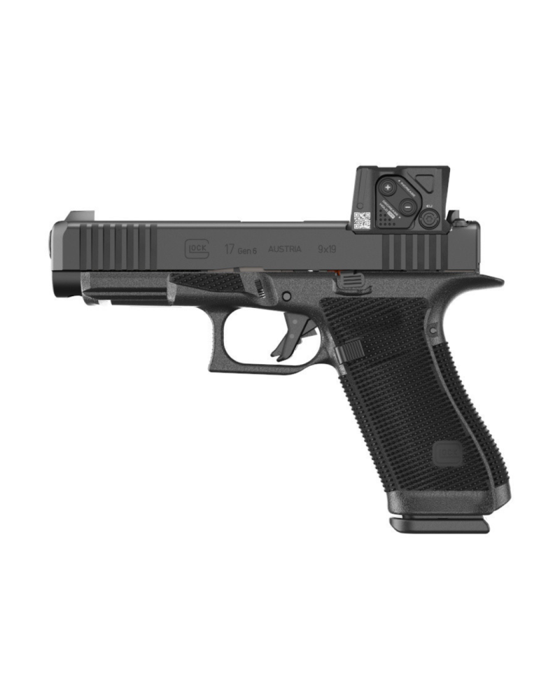 Pistolet Glock 17 Gen 6 A Cut calibre 9x19 avec viseur Aimpoint COA, plateforme full size