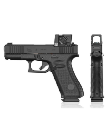 Pistolet Glock 45 A Cut calibre 9x19 avec viseur Aimpoint COA, plateforme crossover G17 G19