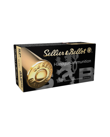 Boîte de 50 cartouches Sellier & Bellot calibre .44 Remington Magnum avec projectile Semi Jacketed Soft Point