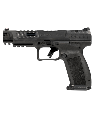 Pistolet Canik SFx Rival Black calibre 9x19 avec canon Match de 5 pouces, détente aluminium haute performance