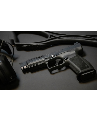 Pistolet Canik SFx Rival Black calibre 9x19 avec canon Match de 5 pouces, détente aluminium haute performance