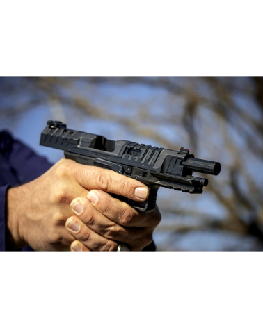 Pistolet Canik SFx Rival Black calibre 9x19 avec canon Match de 5 pouces, détente aluminium haute performance