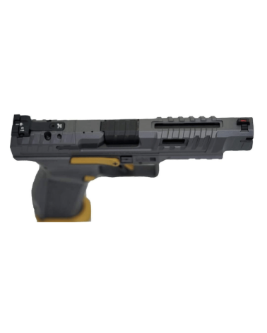 Pistolet Canik SFx Rival Grey calibre 9x19 avec canon Match de 5 pouces, détente aluminium haute performance