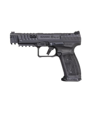 Pistolet Canik SFx Rival S Darkside 9x19 en acier forgé avec canon Match 5 pouces, détente aluminium 90°