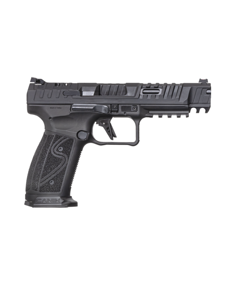 Pistolet Canik SFx Rival S Darkside 9x19 en acier forgé avec canon Match 5 pouces, détente aluminium 90°