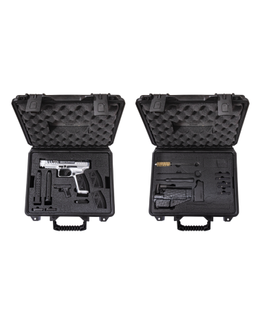 Pistolet Canik SFx Rival S Chrome 9x19 en acier forgé avec finition chrome, canon Match 5 pouces
