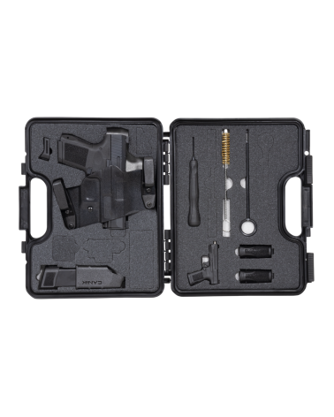 Pistolet Canik Mete MC9 Black 9x19 micro compact avec canon 3,18 pouces, culasse Optic Ready Co-Witness