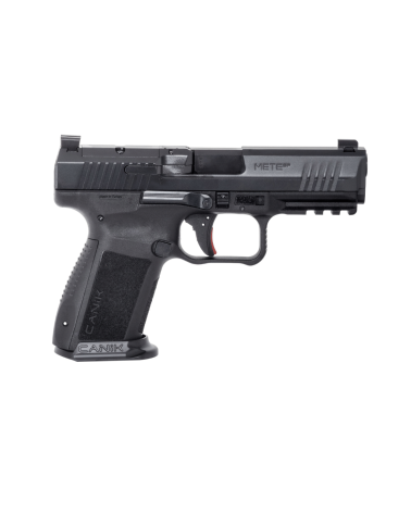 Pistolet Canik Mete SF Black calibre 9x19 avec culasse Optic Ready, canon de 106 mm, commandes ambidextres
