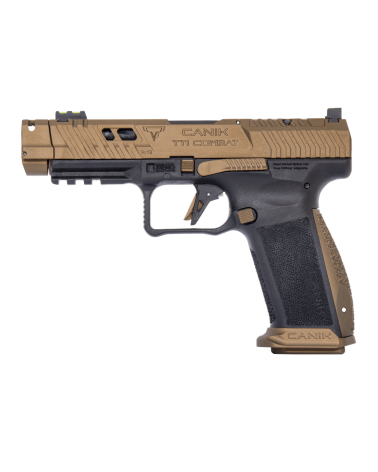 Pistolet Canik TTI Combat Bronze calibre 9x19 développé avec Taran Tactical Innovations