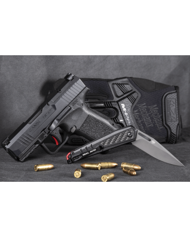 Pistolet Canik Mete MC9L Black calibre 9x19 avec poignée allongée, capacité 17+1 coups