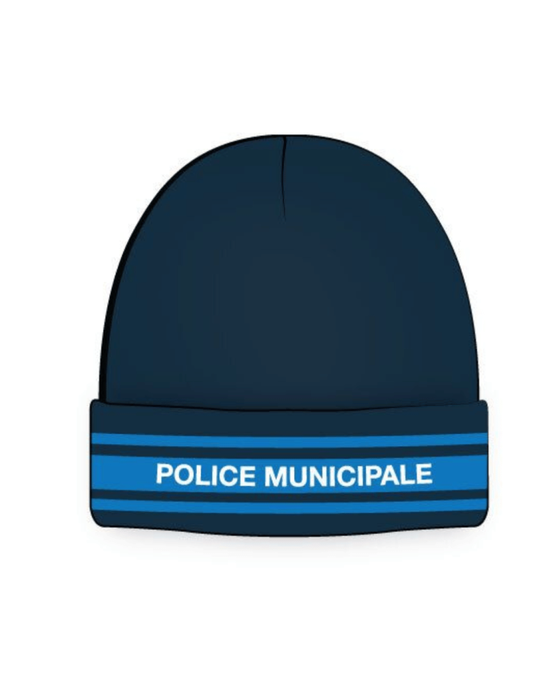 Bonnet Police Municipale Équipol noir avec broderie Police Municipale et 3 bandes gitanes