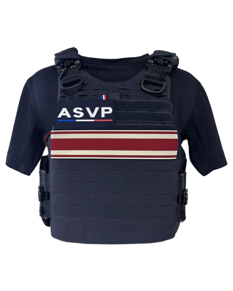 Housse de gilet pare-balles Quick Release Premium ASVP marine, fabriquée en France