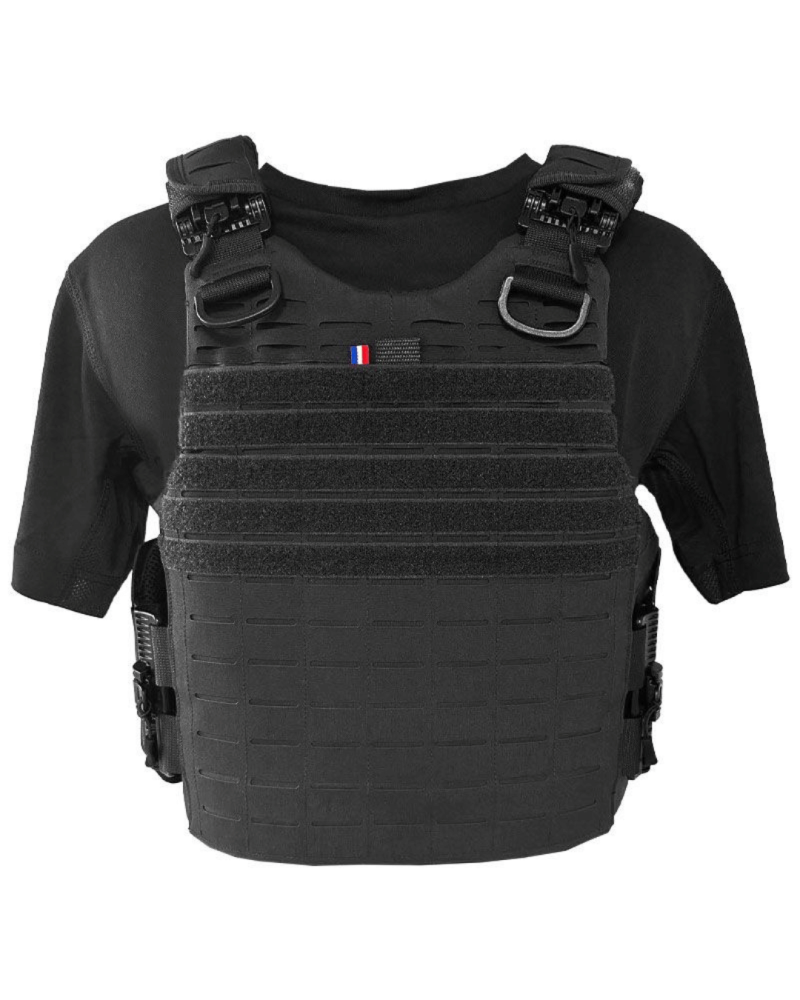 Gilet pare-balles Quick Release Premium noir NIJ IIIA Gold Shield Honeywell, anti-couteau L2 E2