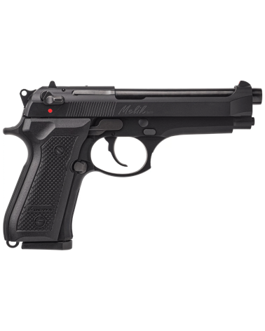 Pistolet Derya Melik C401 noir calibre 9x19 mm avec carcasse aluminium, culasse acier, capacité 17 coups, sécurité ambidextre