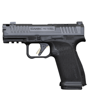 Pistolet Canik METE MC9 Prime 9x19 micro-compact avec canon compensé intégré, capacité 17 coups, détente droite 90°