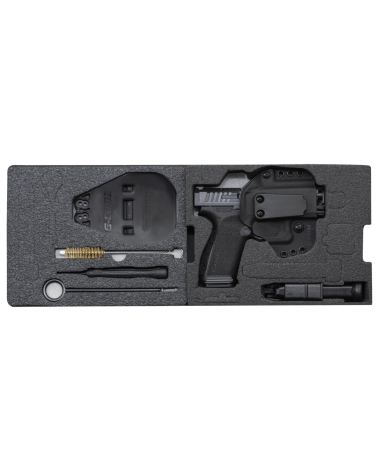Pistolet Canik METE MC9 Prime 9x19 micro-compact avec canon compensé intégré, capacité 17 coups, détente droite 90°