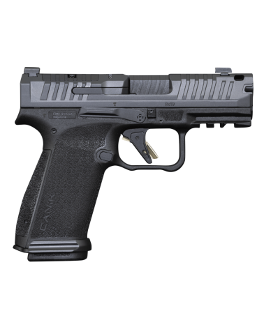 Pistolet Canik METE MC9 Prime 9x19 micro-compact avec canon compensé intégré, capacité 17 coups, détente droite 90°