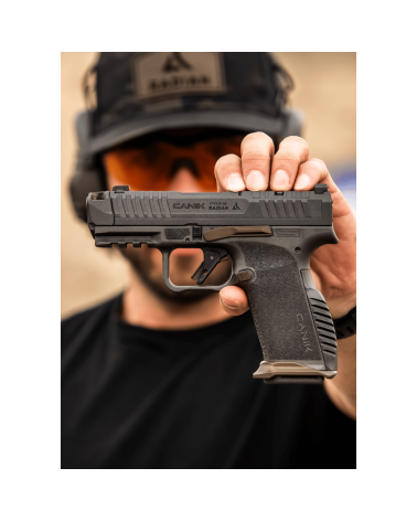 Pistolet Canik METE MC9 Prime Radian Grey 9x19 avec compensateur Radian haute performance, canon compensé intégré