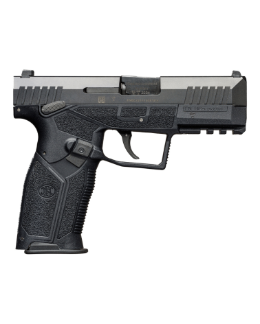 Pistolet FN HiPer Noir calibre 9x19 mm de FN Herstal avec carcasse composite ambidextre, poignée texturée, chargeur 15 coups