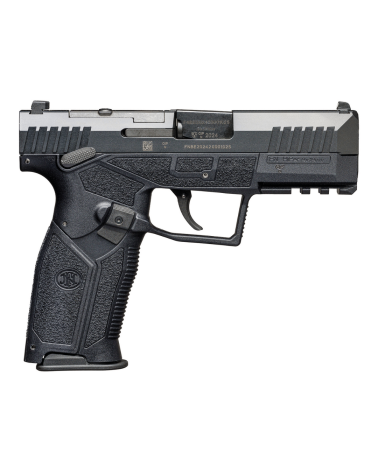 Pistolet FN HiPer MRD Noir calibre 9x19 FN Herstal avec système de montage point rouge MRD, carcasse composite noire