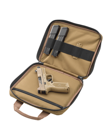 Pistolet FN 509T BI NMS FDE calibre 9mm Luger de FN Herstal avec carcasse composite Flat Dark Earth, canon fileté 1/2x28 UNF