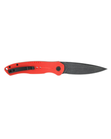 Couteau automatique Cobratec Diablo Red avec lame Drop Point de 89 mm en acier D2 finition Stonewash