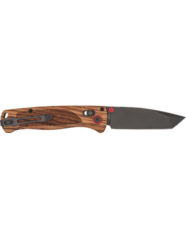 Couteau pliant Cobratec Zebrawood Tanto Black avec lame Tanto noire de 76 mm en acier D2