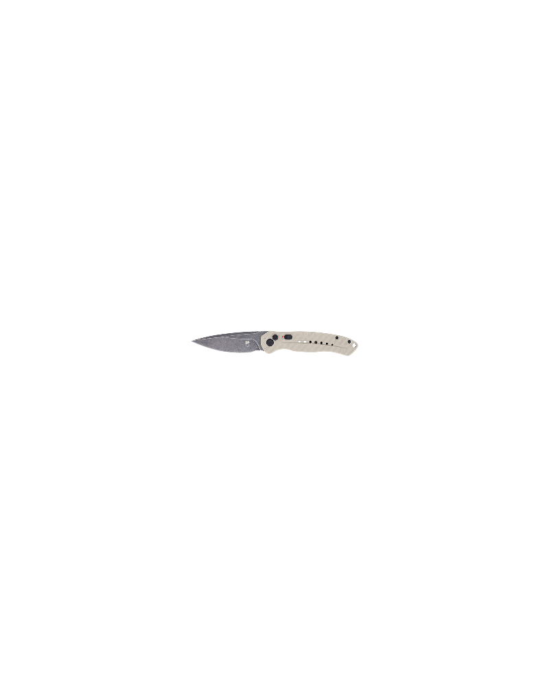 Couteau automatique Cobratec Diablo Tan avec lame Drop Point de 89 mm en acier D2 finition Stonewash