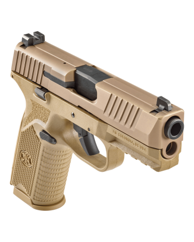 Pistolet FN 509 NMS FDE calibre 9mm Luger de FN Herstal avec carcasse composite Flat Dark Earth, détente Super Feather 3