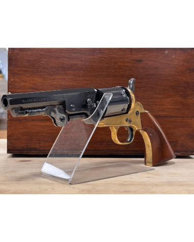 Réplique Pietta 1851 Navy Sheriff d'occasion calibre .36 PN avec carcasse laiton, crosse en noyer, canon octogonal de 127 mm