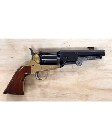 Réplique Pietta 1851 Navy Sheriff d'occasion calibre .36 PN avec carcasse laiton, crosse en noyer, canon octogonal de 127 mm