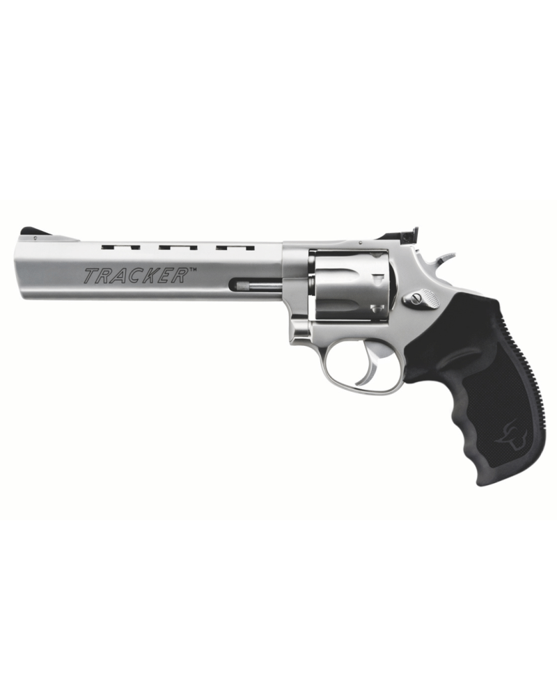 Revolver Taurus Modèle 970 Tracker Matte Stainless en calibre .22 LR avec canon de 6,5 pouces, finition acier inoxydable mate