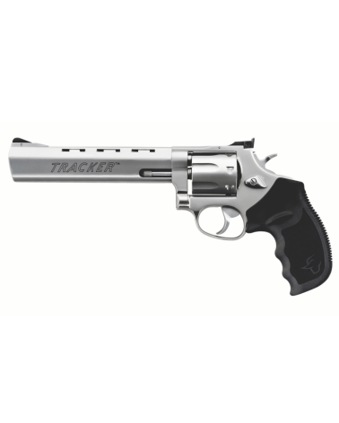 Revolver Taurus Modèle 970 Tracker Matte Stainless en calibre .22 LR avec canon de 6,5 pouces, finition acier inoxydable mate