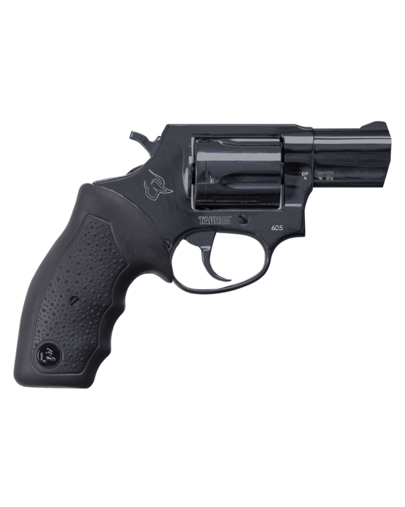 Revolver Taurus Modèle 605 Black en calibre .357 Magnum avec carcasse acier finition noire, canon de 2 pouces
