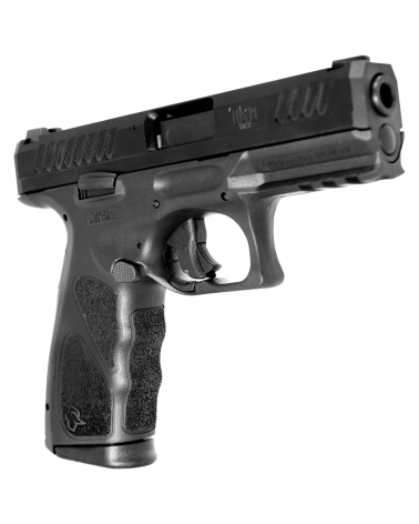 Pistolet Taurus TS9 Black en calibre 9x19 mm avec système striker, commandes ambidextres, canon de 102 mm