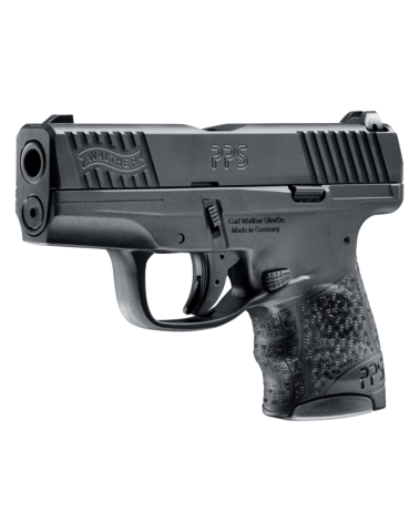 Pistolet Walther PPS Police M2 calibre 9x19 avec carcasse polymère, canon polygonal de 81 mm, organes de visée acier