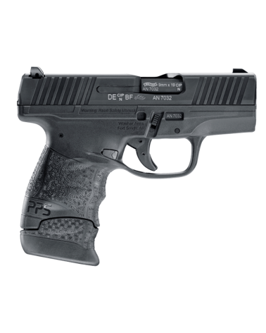 Pistolet Walther PPS Police M2 calibre 9x19 avec carcasse polymère, canon polygonal de 81 mm, organes de visée acier