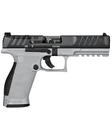 Pistolet Walther PDP Full Size 5 pouces Tungsten Gray calibre 9x19 avec carcasse grise