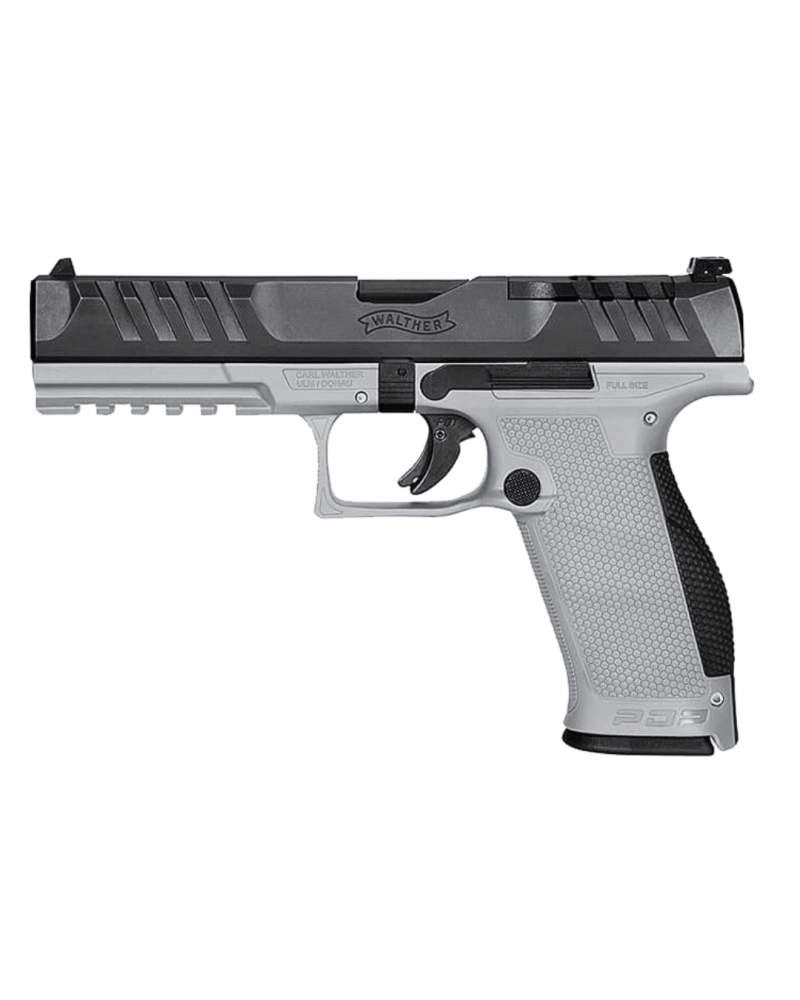 Pistolet Walther PDP Full Size 5 pouces Tungsten Gray calibre 9x19 avec carcasse grise