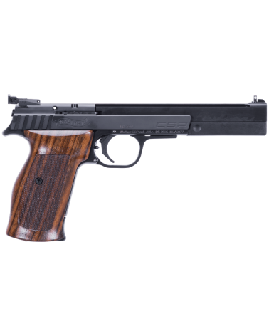 Pistolet Walther CSP Dynamic calibre .22 LR avec carcasse acier Tenifer, plaquettes de poignée