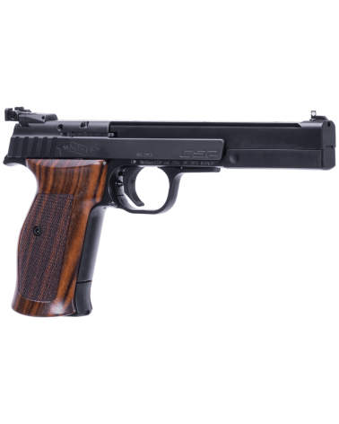 Pistolet Walther CSP Dynamic calibre .22 LR avec carcasse acier Tenifer, plaquettes de poignée