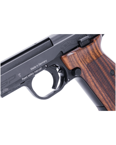 Pistolet Walther CSP Dynamic calibre .22 LR avec carcasse acier Tenifer, plaquettes de poignée
