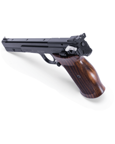 Pistolet Walther CSP Dynamic calibre .22 LR avec carcasse acier Tenifer, plaquettes de poignée
