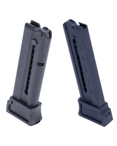 Pistolet Walther CSP Dynamic calibre .22 LR avec carcasse acier Tenifer, plaquettes de poignée